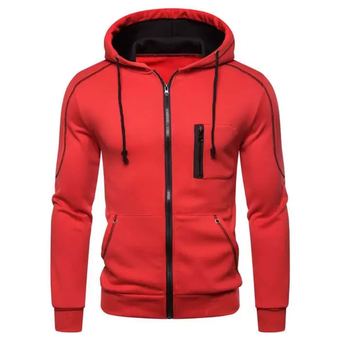 Sweat à capuche pour hommes noir blanc armée vert rouge