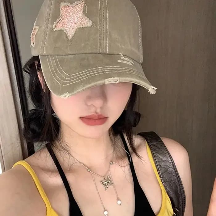 Casquette de Baseball à Queue de Cheval Haute pour Femme