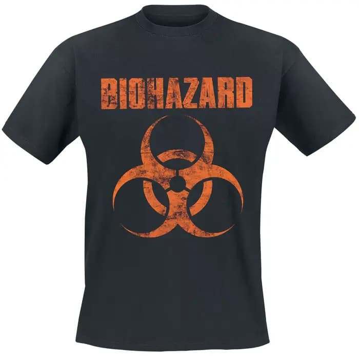 T-Shirt avec Logo Biohazard Band, 100% coton, t-shirt graphique pour hommes et femmes, Streetwear d'