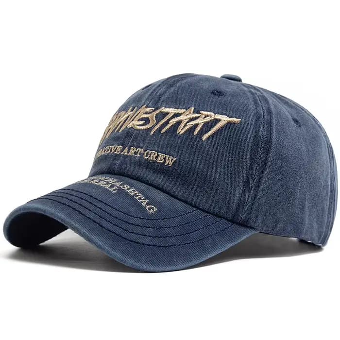 Casquette de baseball rétro en coton délavé brodé pour femme, casquette souple pour homme, chapeau d