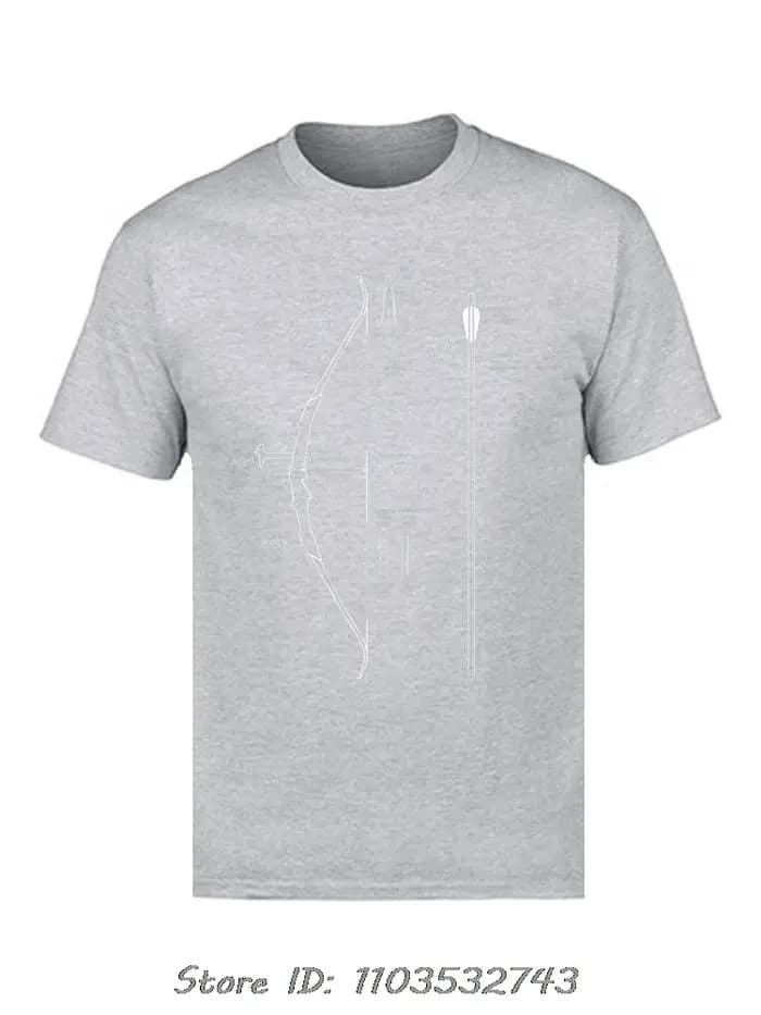 Illustration picturale image T-shirt arc composé tir à l'arc chasse anatomie hommes vêtements Fitness