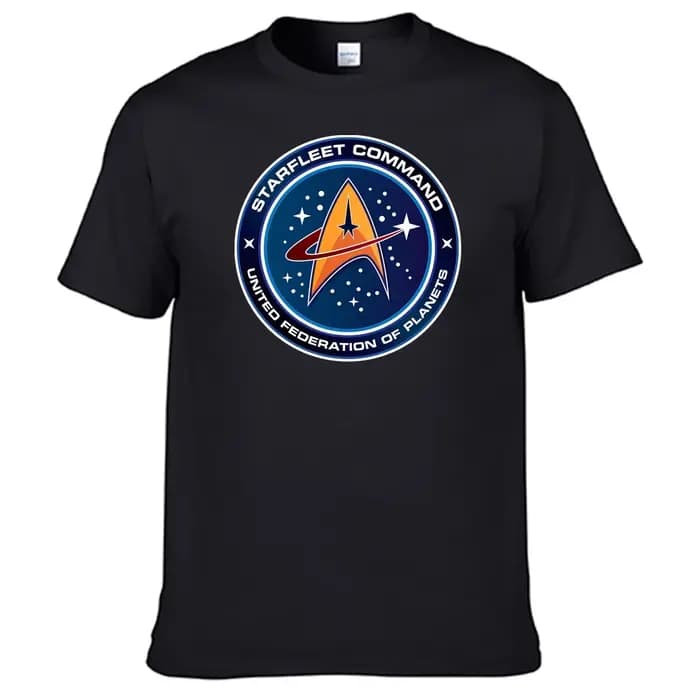 T-shirt étoiles Treks pour hommes, 100% coton