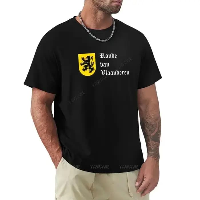T-shirt noir en coton pour hommes