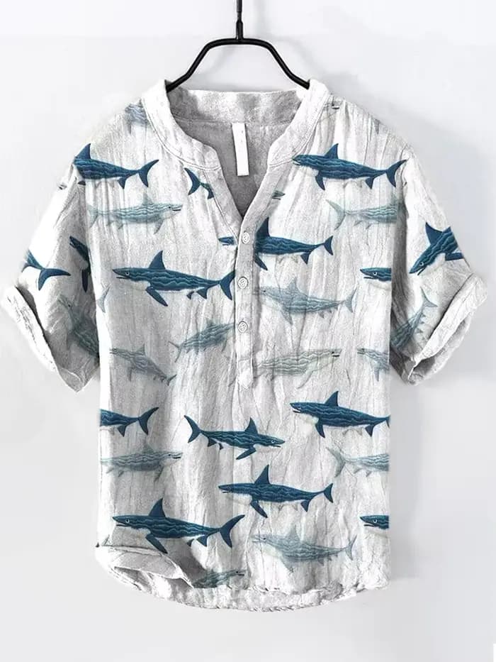 T-shirt à manches courtes imprimé artistique pour hommes