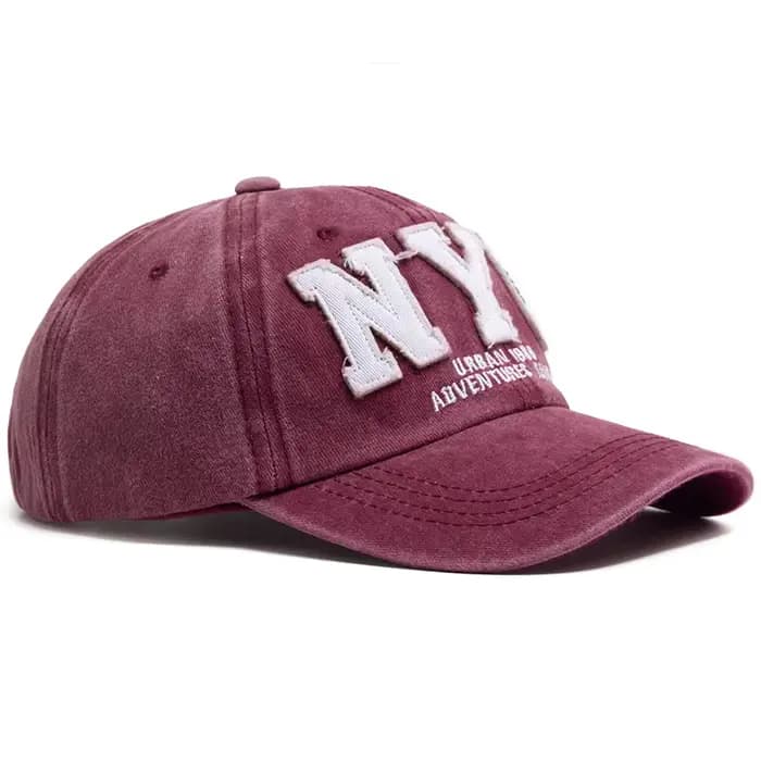 Casquette de baseball vintage en coton lavé pour homme