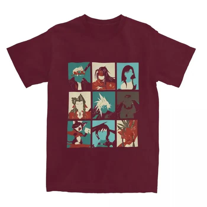 T-Shirt en Coton Rétro à Col Rond pour Homme