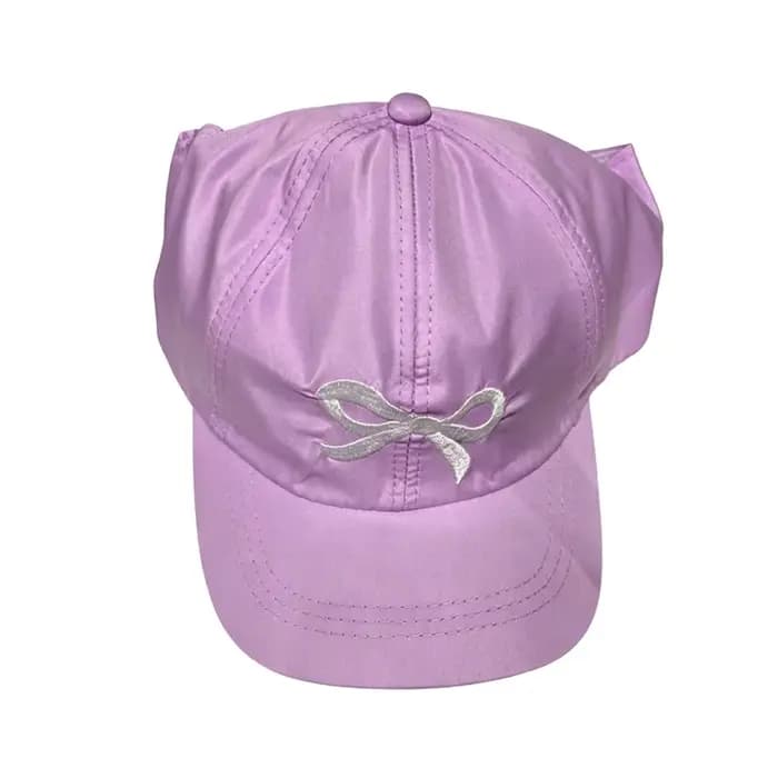 Casquette de baseball brodée avec un nœud Protection UV Sangle réglable Casquett