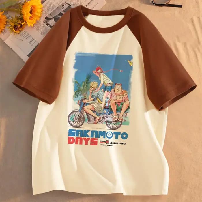 Sakamoto Days t-shirt fille université Pastel 80s gothique Punk