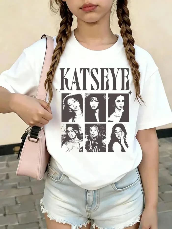 Hauts d'été imprimés KATSEYE style Y2K vintage