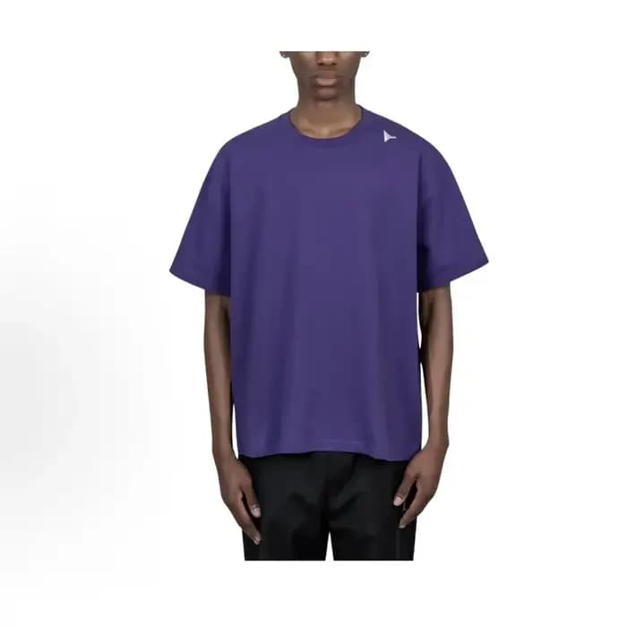T-shirt unisexe violet et noir à imprimé triangle irrégulier, haute qualité, style urbain, pour le b
