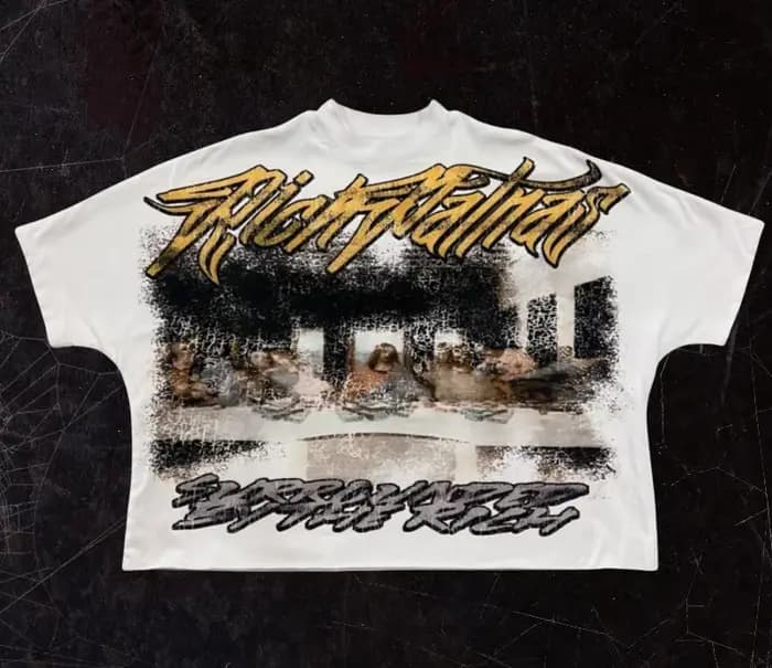 Street Sage Hip Hop Vintage graphique T-Shirt surdimensionné coton