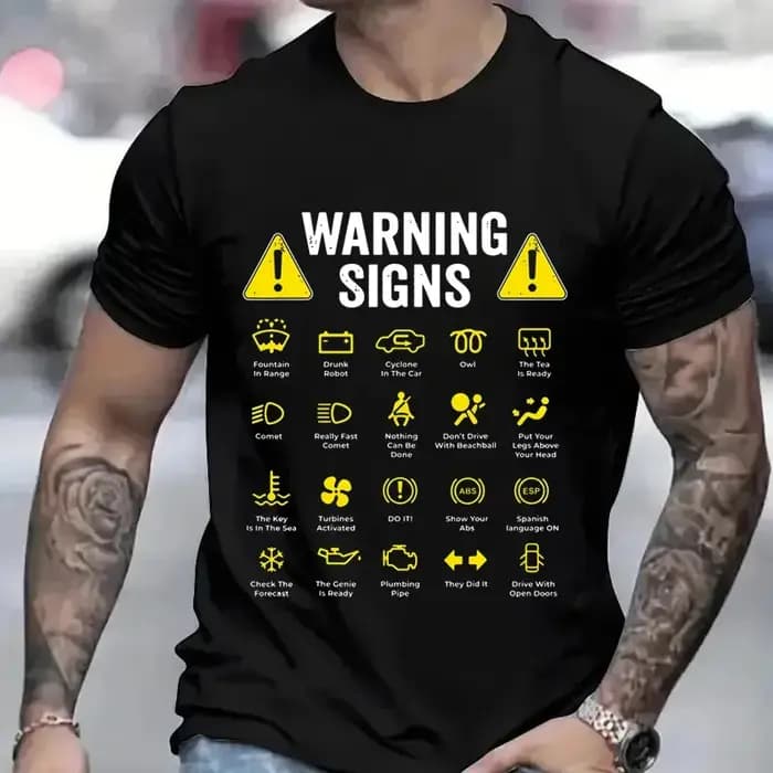 T-shirt de conduite amusant pour hommes, panneaux d'iode, cadeau de mécanicien automobile, t-shirt d
