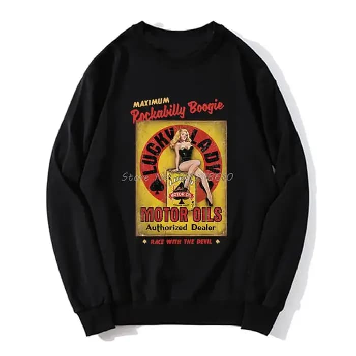 Sweat à capuche Punk Rockabilly Boogie pour hommes et femmes, sweats à capuche rétro des années 80,