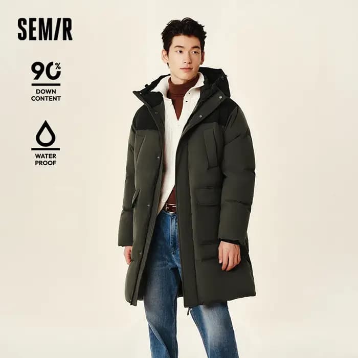 Doudoune Homme Semir 2026 Nouvelle Collection Imperméable Épaisse Longue Veste d'Hiver pour Couple