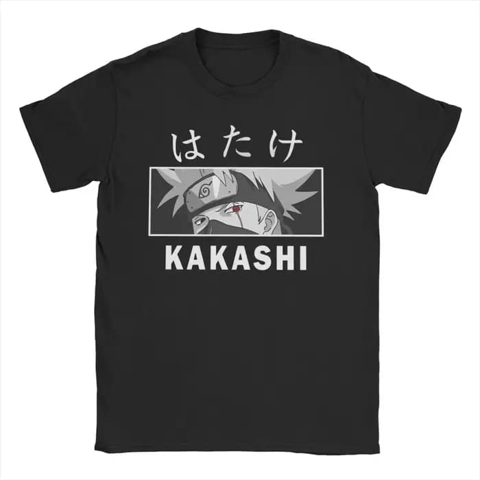 T-shirts Kakashi Hatake Sharingan pour hommes et femmes, anime manga Narutoes, t-shirt en coton 100%