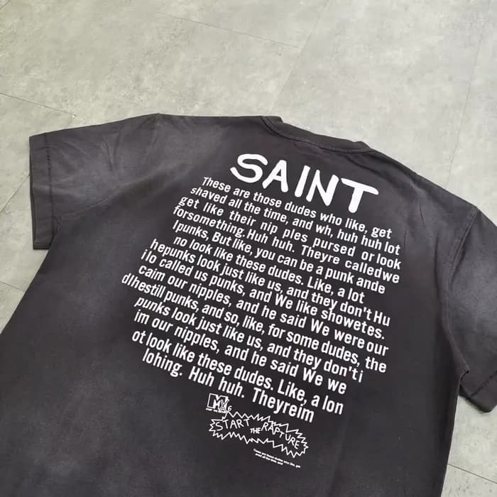 Yao mode Saint de Michael 25SS t-shirt décontracté hommes hauts vêtements surdimensionné Vintage ample Y2k graphiques