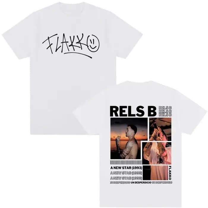 Rappeur Rels B A New Star Album Merch T-shirt hommes femmes vêtements mode Hip Hop t-shirts haute qu