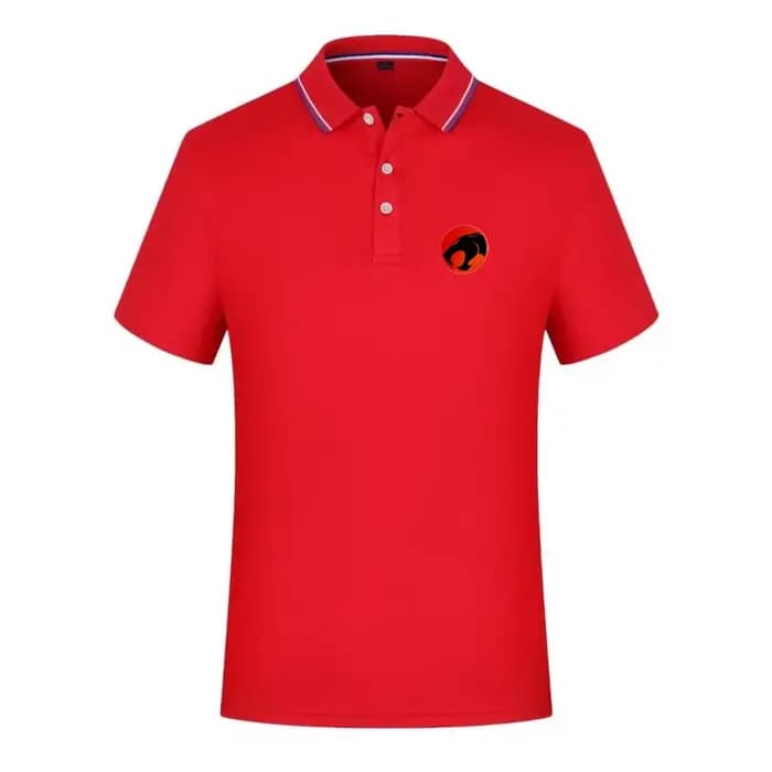 Polo à manches courtes avec logo Thundercats pour hommes, décontracté, respirant, pour les fans des