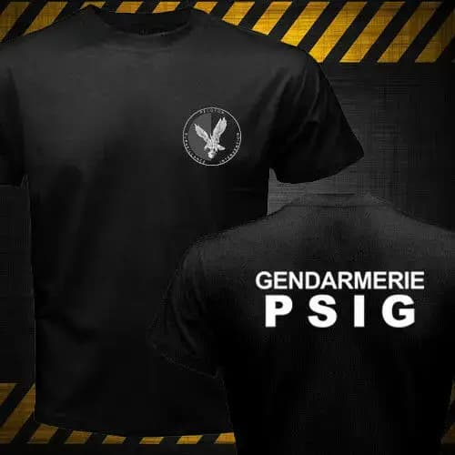 France Gendarmerie PSIG GIGN contre-terroriste Forces spéciales hommes T-shirt coton t-shirts