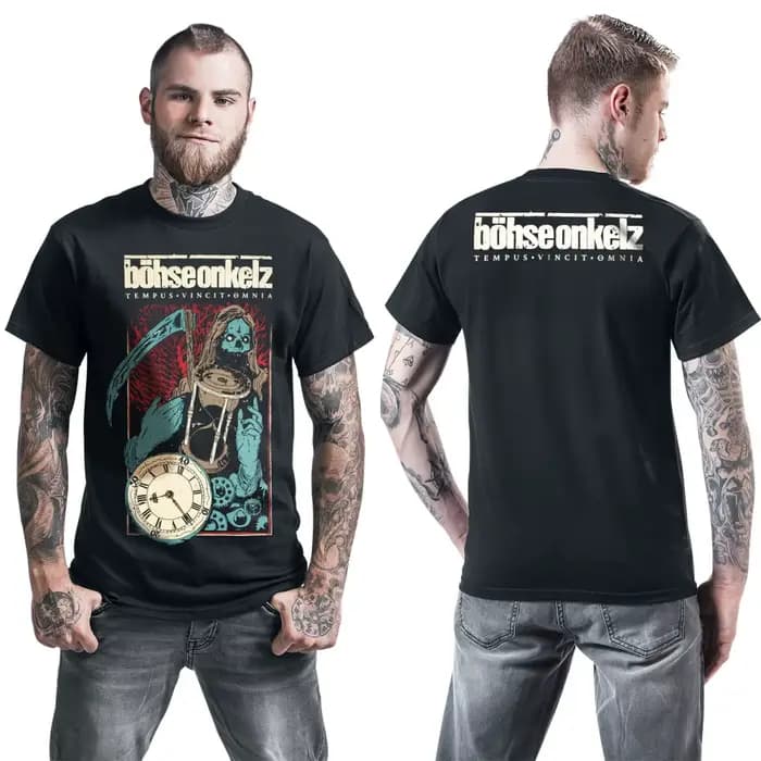 T-shirt en coton graphique Böhse Onkelz unisexe