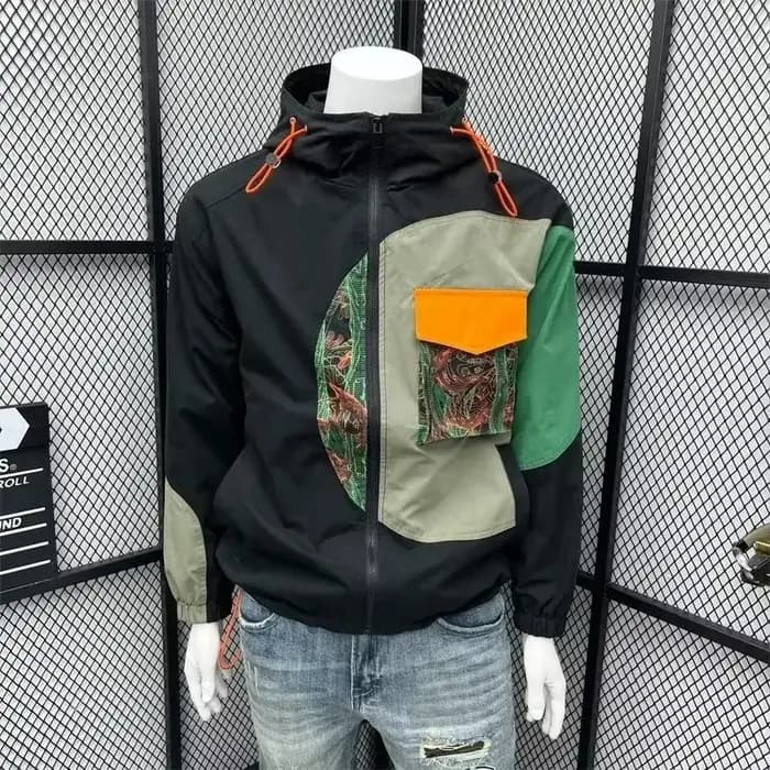 Veste à capuche unisexe coupe ample style streetwear américain