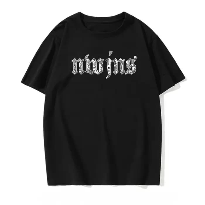T-shirt en coton style simple avec motif lettres - Nouveau design d'été