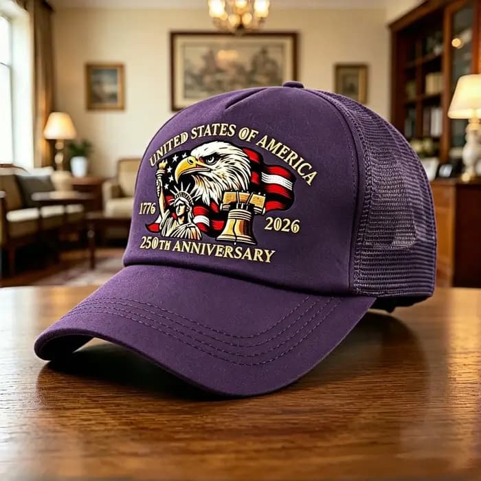 Casquette de baseball en maille avec imprimé aigle