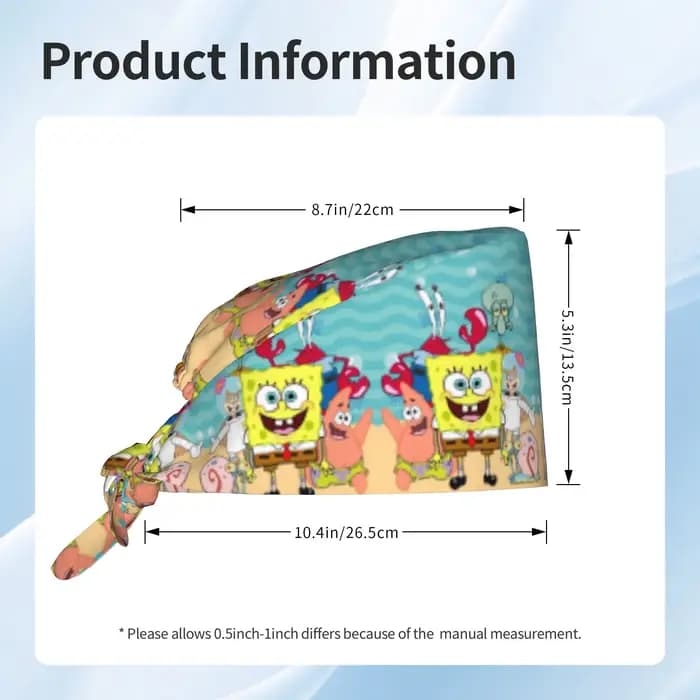 Casquettes de travail personnalisées S-Sponges Anime Bobes