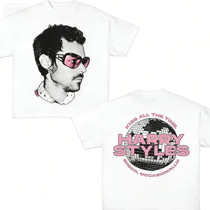 T-shirt de concert double face Harry Styles 2026 pour la tournée - Doux, respirant, de haute qualité
