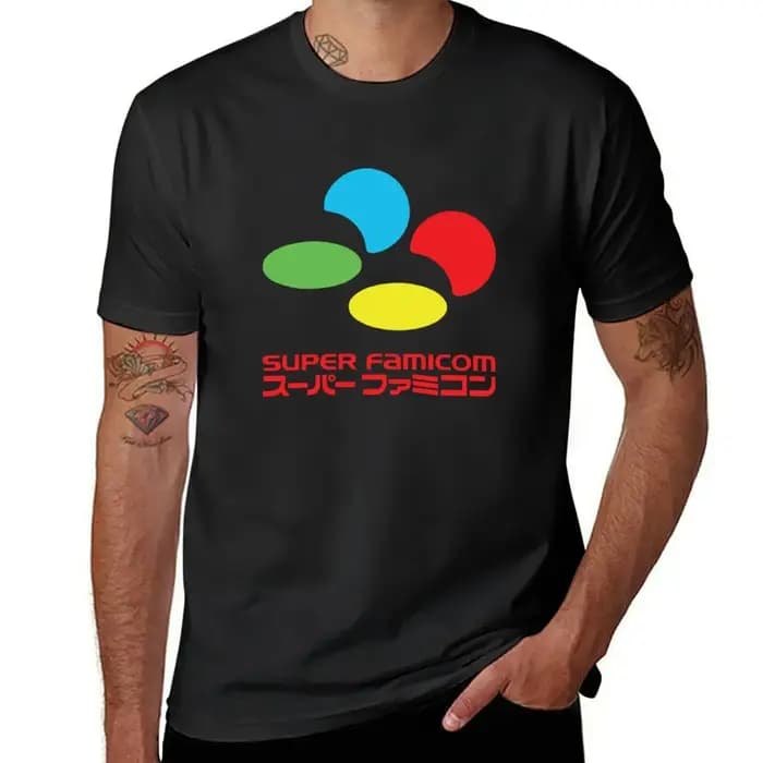 T-shirt homme blanc, surdimensionné, vintage, super no.icom