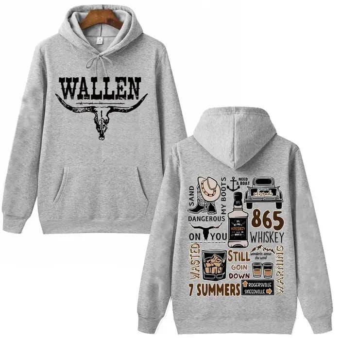 Morgan Wallen Western Country musique sweat à capuche homme femme Harajuku hauts pull