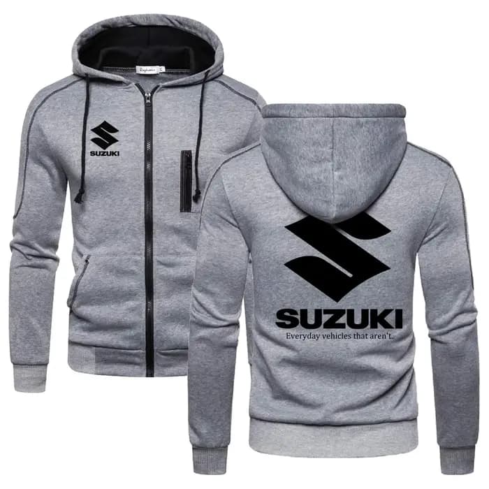 Sweat à capuche zippé pour homme avec logo Suzuki Racing Motorcycle Team