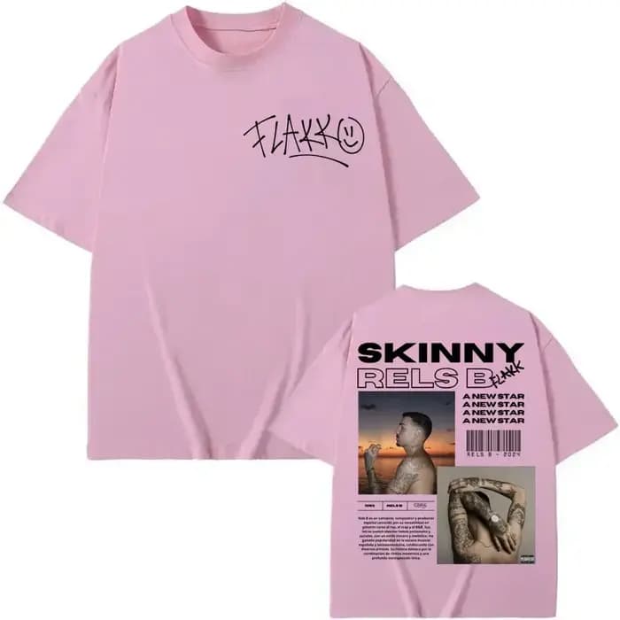 T-shirts graphiques avec affiche d'album du rappeur Rels B