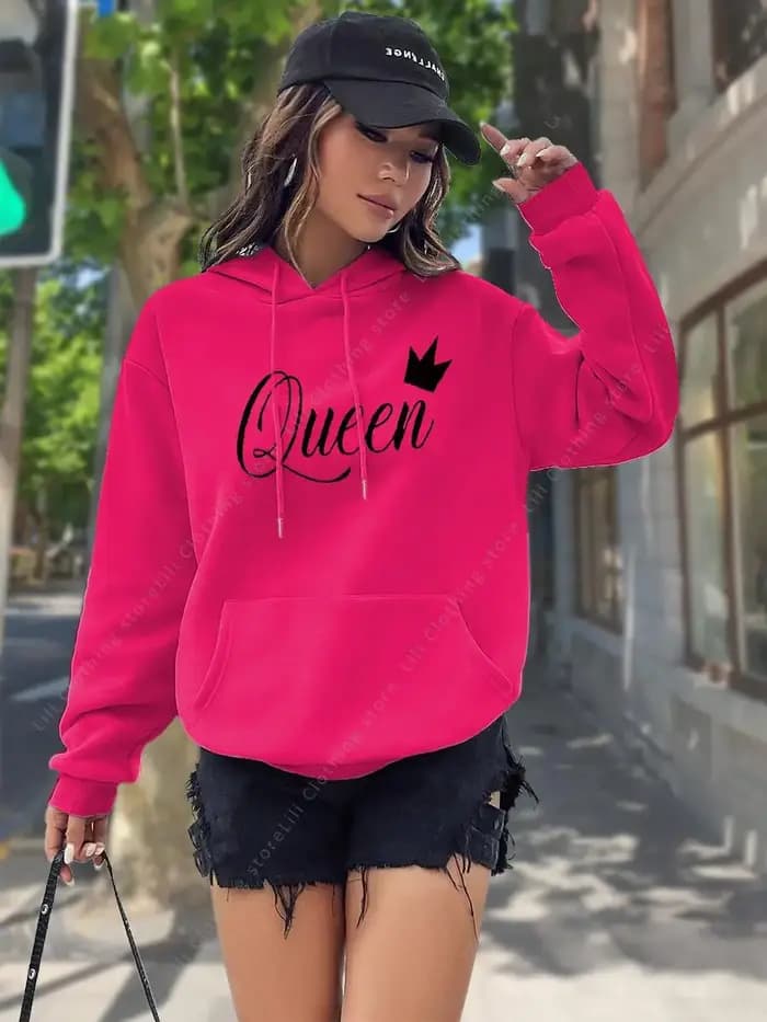 Sweat-shirt à capuche pour femme Hauts de qualité supérieure Mode Esthétique Streetwear Vêtements Y2k Pulls