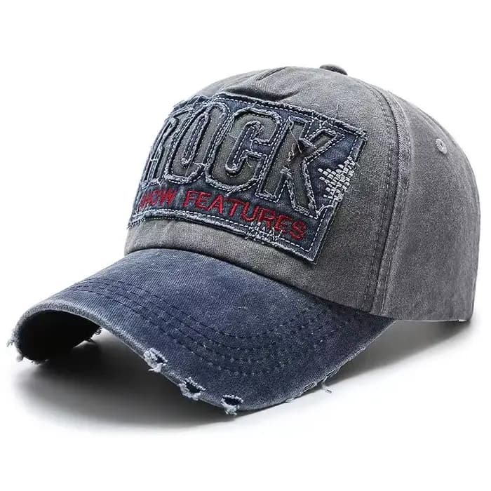 Casquette de baseball en coton brodé lettre Rock pour hommes et femmes