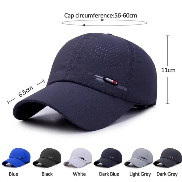 Casquette de baseball à séchage rapide pour hommes et femmes