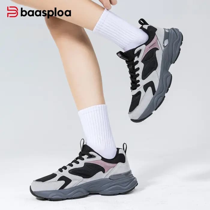 Baasploa Baskets à plateforme pour femmes