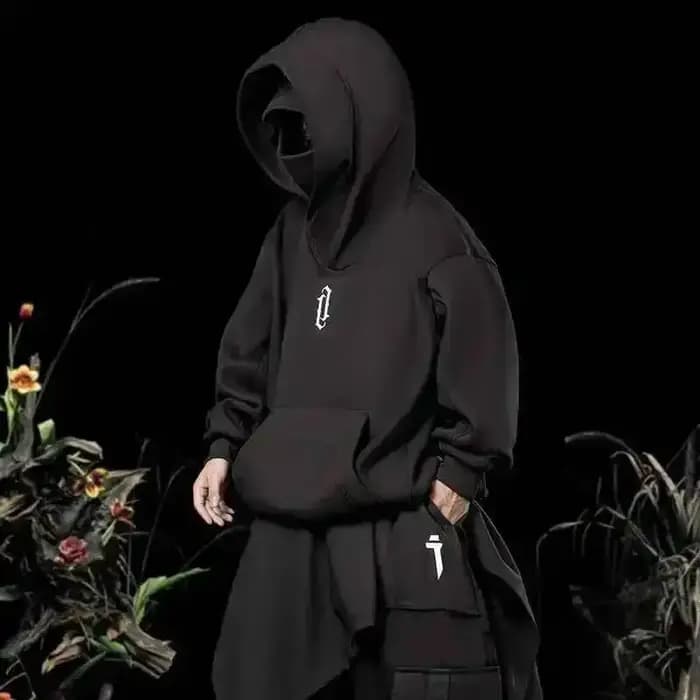 HKSH rapIndustry-Sweat à capuche à col empilé pour homme, sweats à capuche décontractés, monochromat