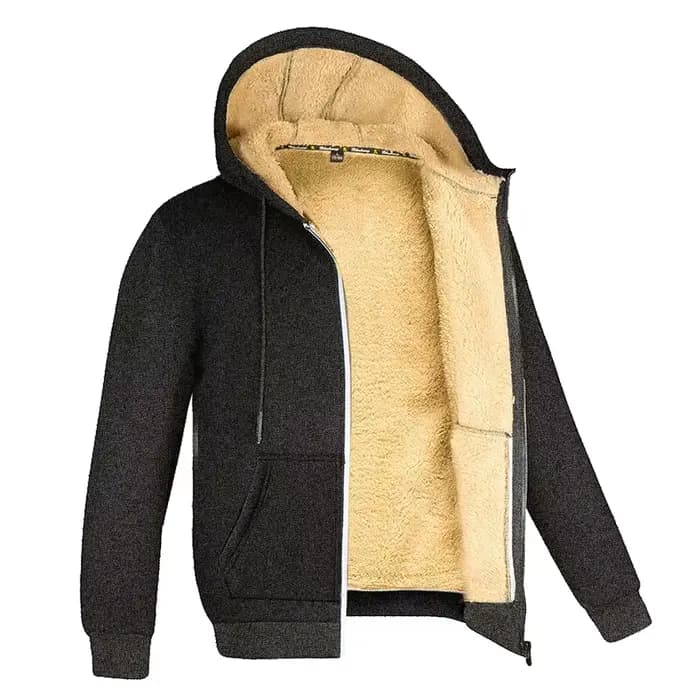 Veste à capuche en laine d'agneau pour homme et femme