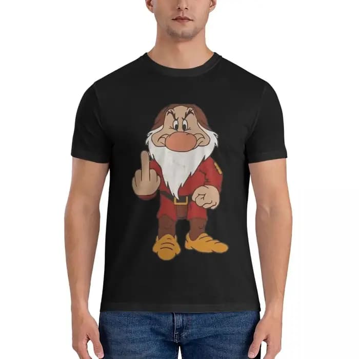 T-shirt nain grincheux pour hommes Économie respirants en coton