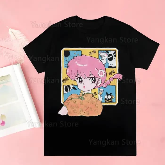 Ranma 12 T-shirts drôle Hip Hop été femmes hommes