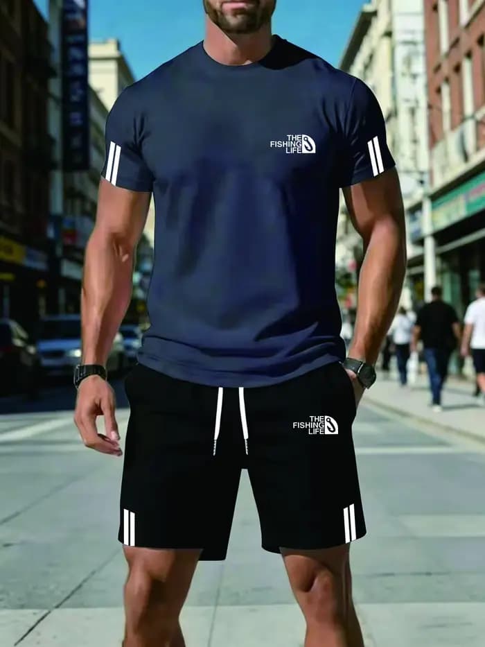 Ensemble T-shirt et short de course pour homme 2026