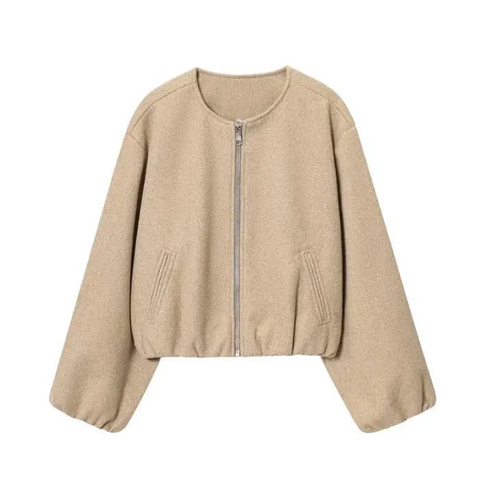 MUJER noir Bomber vestes pour femmes fermeture éclair varsity