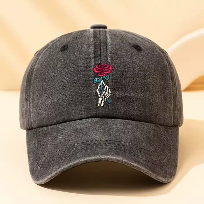 Casquette de baseball imprimée rose à la mode
