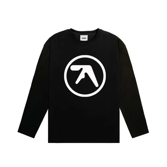T-shirt pour femmes Aphex Twin, surdimensionné, en coton, à manches longues, imprimé, style vintage