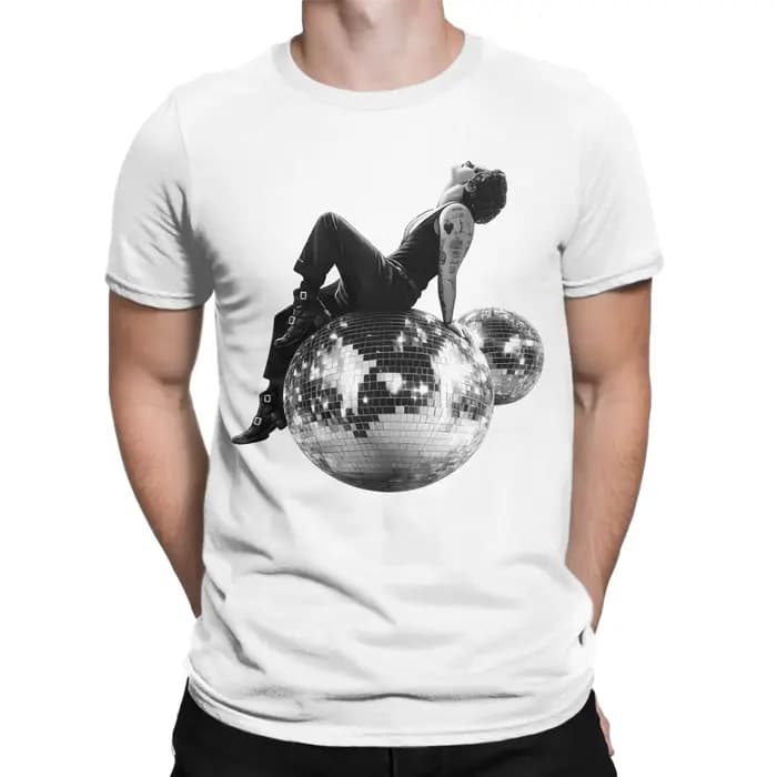 Cool Harrys Styles Kiss All The Time Disco T-Shirt pour hommes, col rond, en coton, à manches courtes, idée cadeau, vêtements