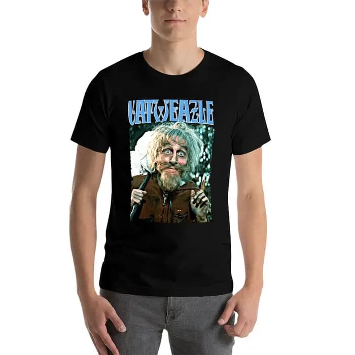 T-shirt Catweazle (transparent) à manches courtes avec imprimé élégant