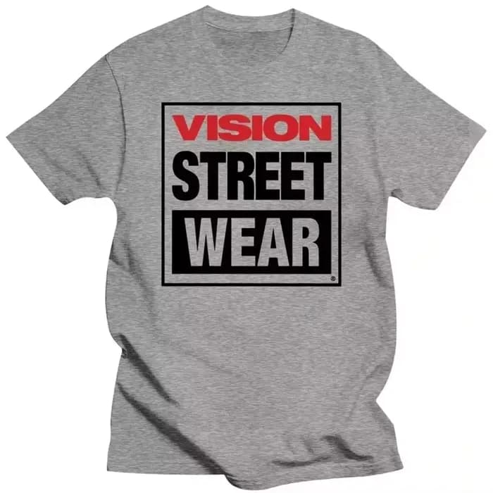T-shirt en coton unisexe Vision Street Wear, T-shirt vierge vintage d'été ajusté pour hommes