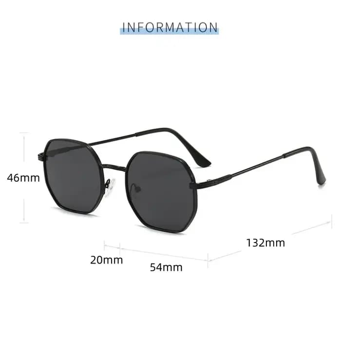 Lunettes de soleil carrées à monture métallique rétro pour hommes