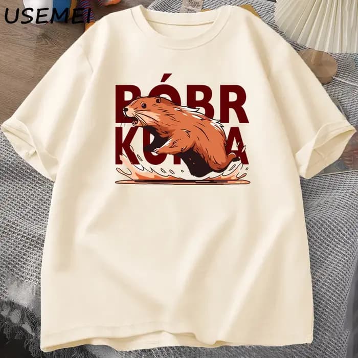 Bóbr Kurwa Gladiator t-shirts pour hommes femmes la gloire de Rome T-Shirt graphique Bober Beaver Boberek
